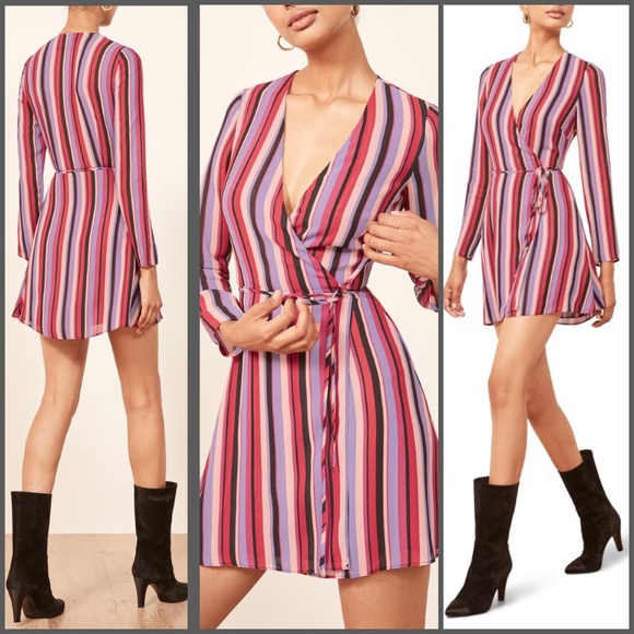 REFORMATION- GJELINA WRAP MINI DRESS (NWT) - Picture 13 of 13